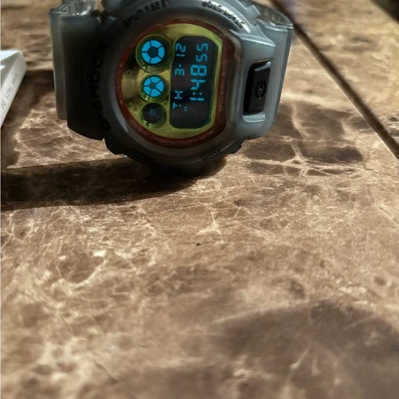 Casio G-Shock Digital Watch in Gray with Green Accents